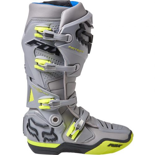 BOTTES INSTINCT FOX RACING GRIS/JAUNE FLUO – Image 2