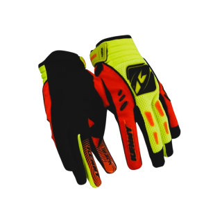 Gants cross Kenny Track orange jaune fluo taille 3XL