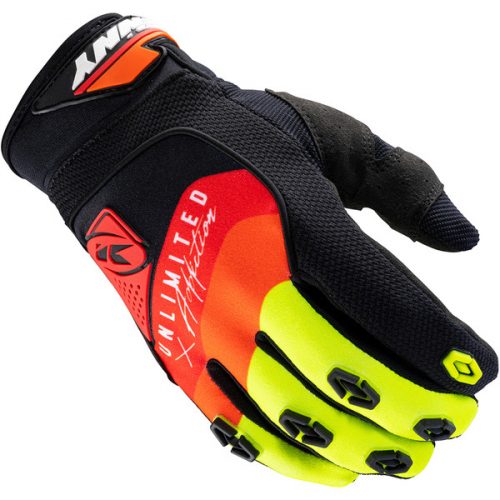 KENNY Gants Safety Noir Jaune fluo Orange