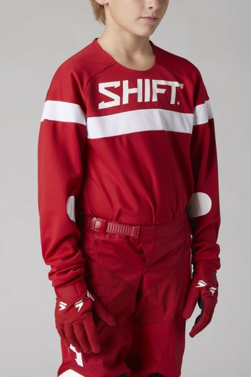 Maillot cross enfant Shift 2021 White Label Haut - Rouge