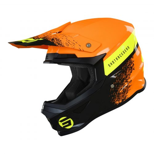 CASQUE CROSS ENFANT SHOT FURIOUS KID ROLL - ORANGE GLOSSY TAILLE S