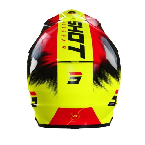 Casque intégral Shot® Furious Versus KID - Jaune fluo/Rouge – Image 3