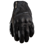 Gants moto femme FIVE Sport City noir en cuir perforé avec protections urbaines