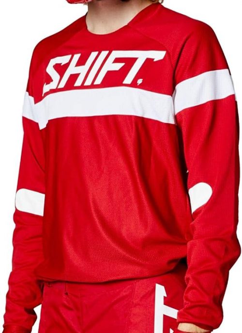 SHIFT Racing Youth White Label Haut Jersey, Rouge
