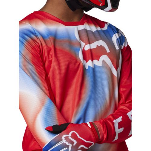 Maillot cross Fox 2023 180 TOXSYK - Rouge Fluo – Image 6