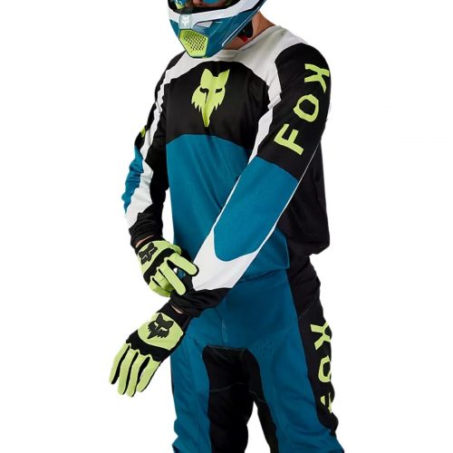 MAILLOT CROSS JUNIOR FOX 180 NITRO BLEU MAUI – Image 3