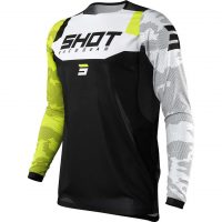 Maillot Moto Cross Enduro Shot CAMO Jaune Fluo