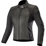 Blouson moto femme Alpinestars Vika V2 Noir cuir pleine fleur CE