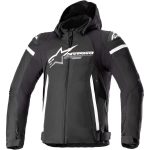 Blouson moto homme Alpinestars Zaca Waterproof Noir Blanc étanche textile CE toutes saisons