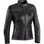 Blouson moto femme Ixon Cranky Lady Noir cuir souple CE
