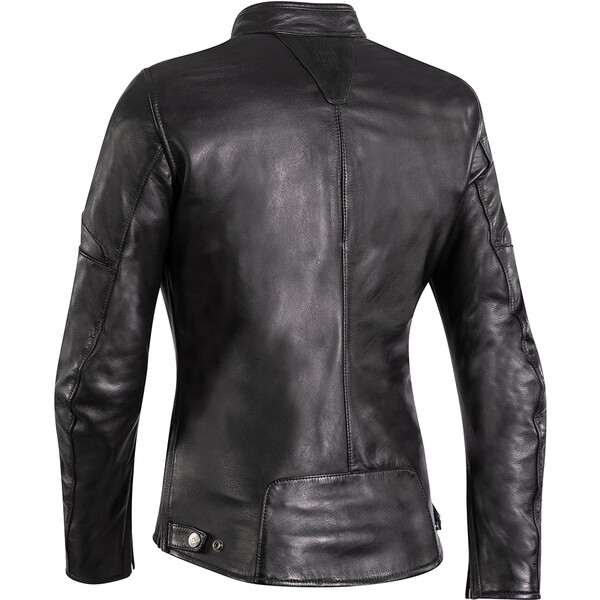 Blouson moto femme Ixon Cranky Lady Noir | Élégance, confort & sécurité en cuir souple – Image 2