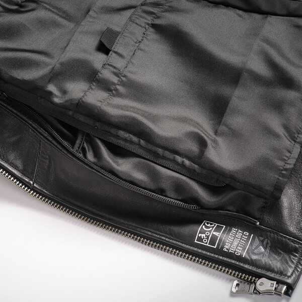 Blouson moto femme Ixon Cranky Lady Noir | Élégance, confort & sécurité en cuir souple – Image 4