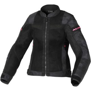 Blouson moto femme Macna Velotura Woman noir camouflage ventilé CE