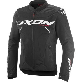 Blouson moto homme Ixon Ionix Noir Blanc Rouge ventilé été CE