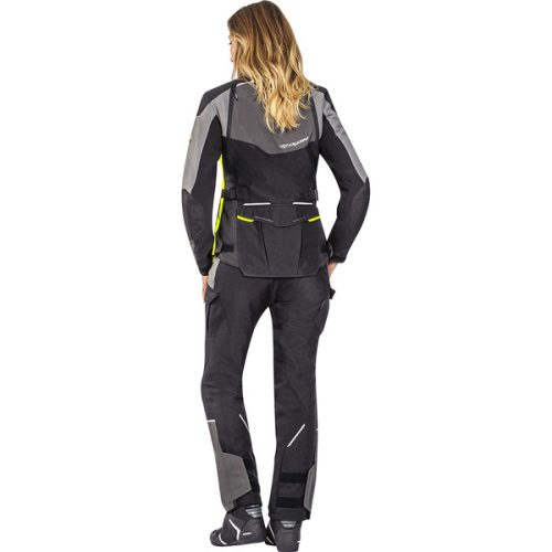 Pantalon moto femme Ixon Balder Lady – Noir / Gris / Jaune | Confort, étanchéité & protection Touring – Image 4
