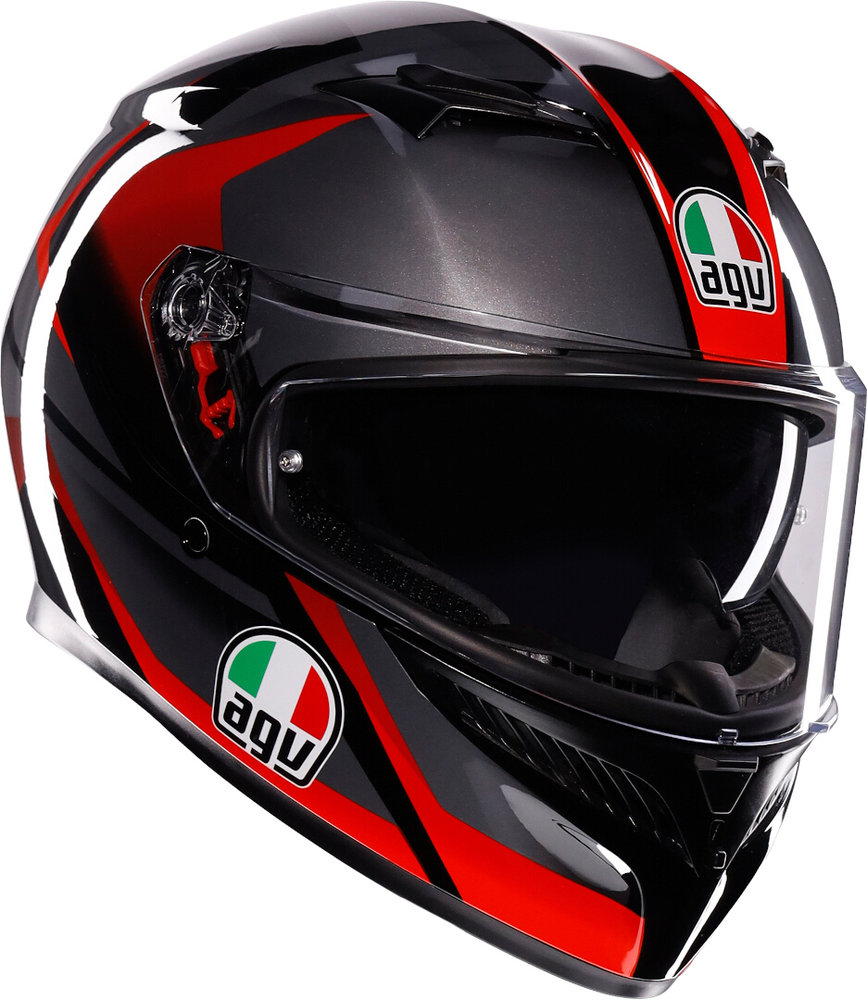 Casque intégral AGV K3 Striga ECE 22.06 noir rouge