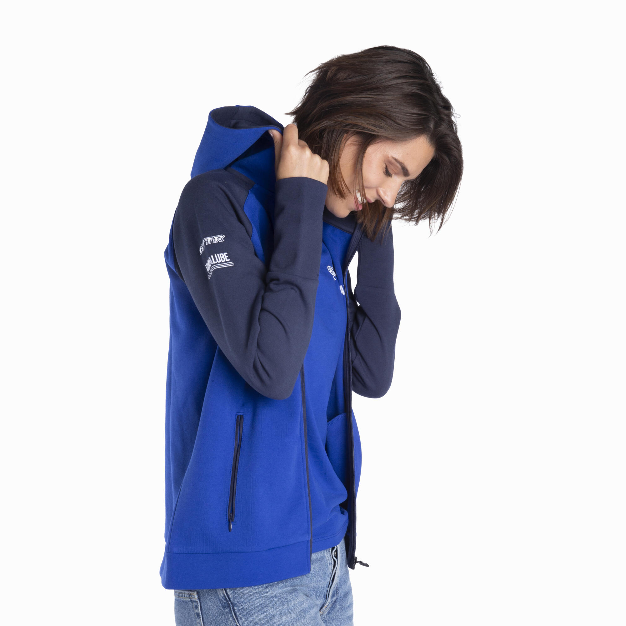 Sweat à Capuche Femme Yamaha Paddock Blue – Teamwear Officiel – Image 4