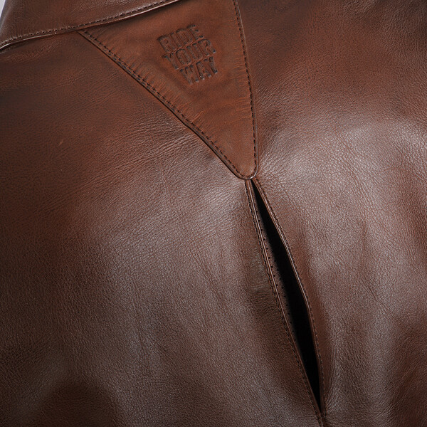 Blouson moto Ixon Cranky Marron | Cuir souple, look vintage & certifié CE – Image 3