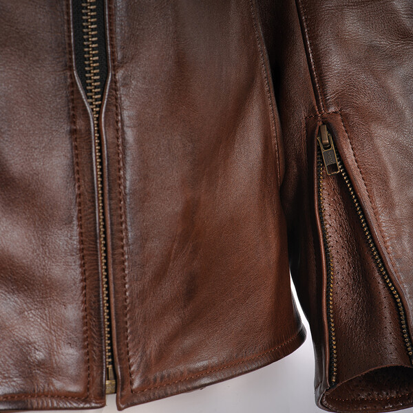 Blouson moto Ixon Cranky Marron | Cuir souple, look vintage & certifié CE – Image 4
