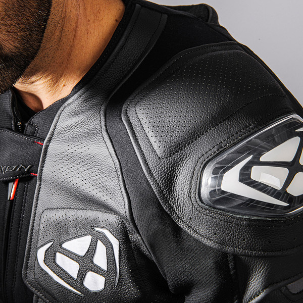 Blouson moto Ixon Vendetta Evo Noir & Blanc | Racing, cuir haut de gamme & certifié CE AAA – Image 3