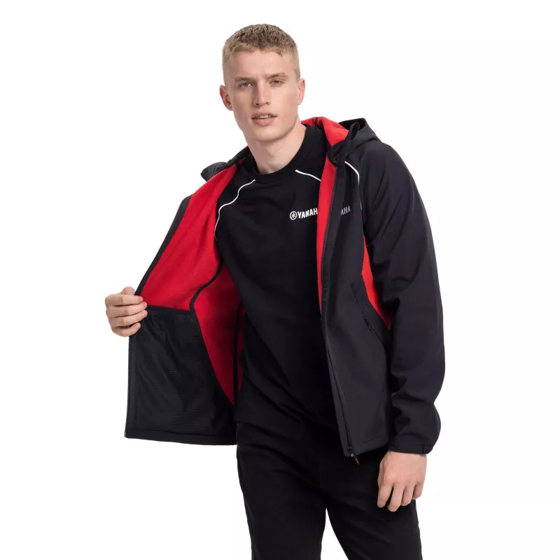 Veste Softshell Yamaha REVS Noir/Rouge – Collection Officielle – Image 4