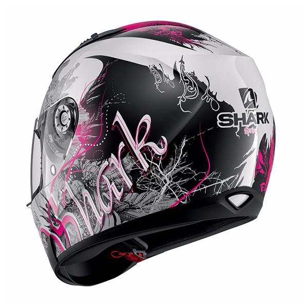 casque shark ridill spring femme blanc rose integral