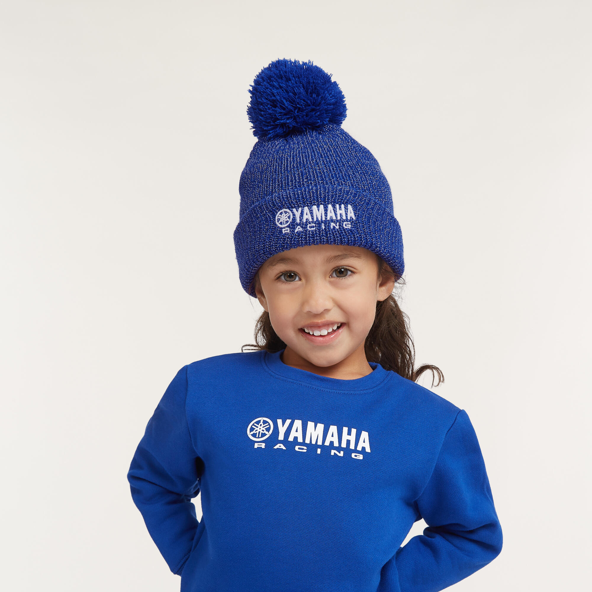 bonnet yamaha enfant paddock 2026 bleu pompon