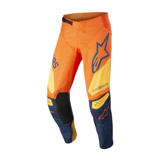 pantalon cross alpinestars techstar factory jaune bleu orange