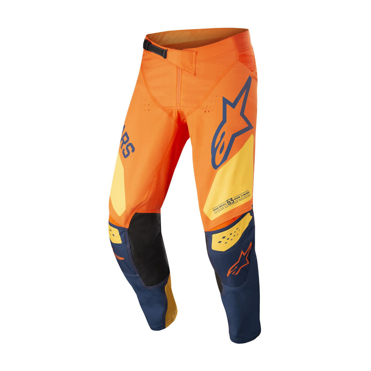 pantalon cross alpinestars techstar factory jaune bleu orange