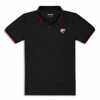 Polo Ducati DC Logo noir 2025 patch Ducati Corse