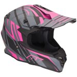 Casque cross All One Nemesis Epic gris noir rose taille XL