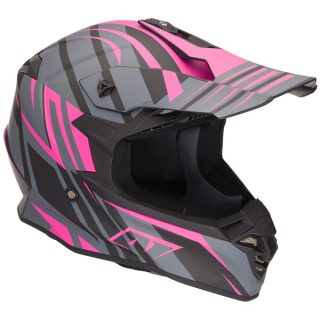 Casque cross All One Nemesis Epic gris noir rose taille XL