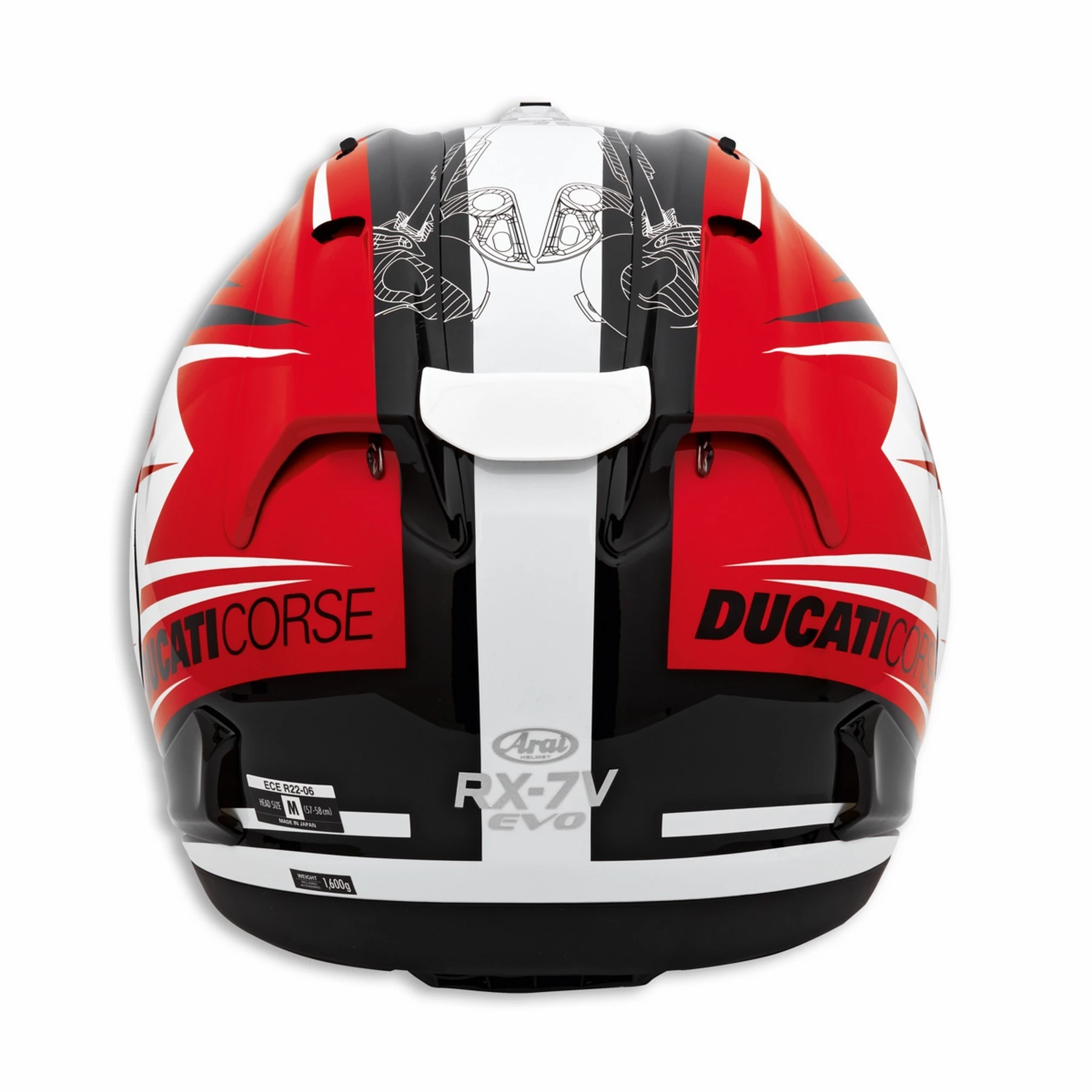 Casque intégral Arai Ducati Corse V7 réf 981085355