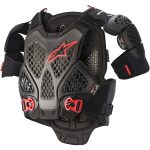 Pare-pierre Alpinestars A-6 noir gris rouge taille S XS