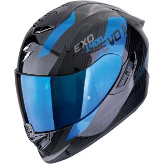 Casque Scorpion Exo-1400 Evo II Carbon Air noir bleu