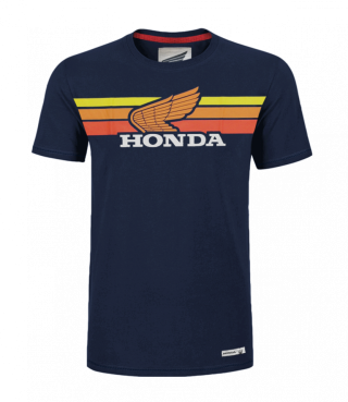 T-shirt Honda Vintage Sunset bleu marine rétro