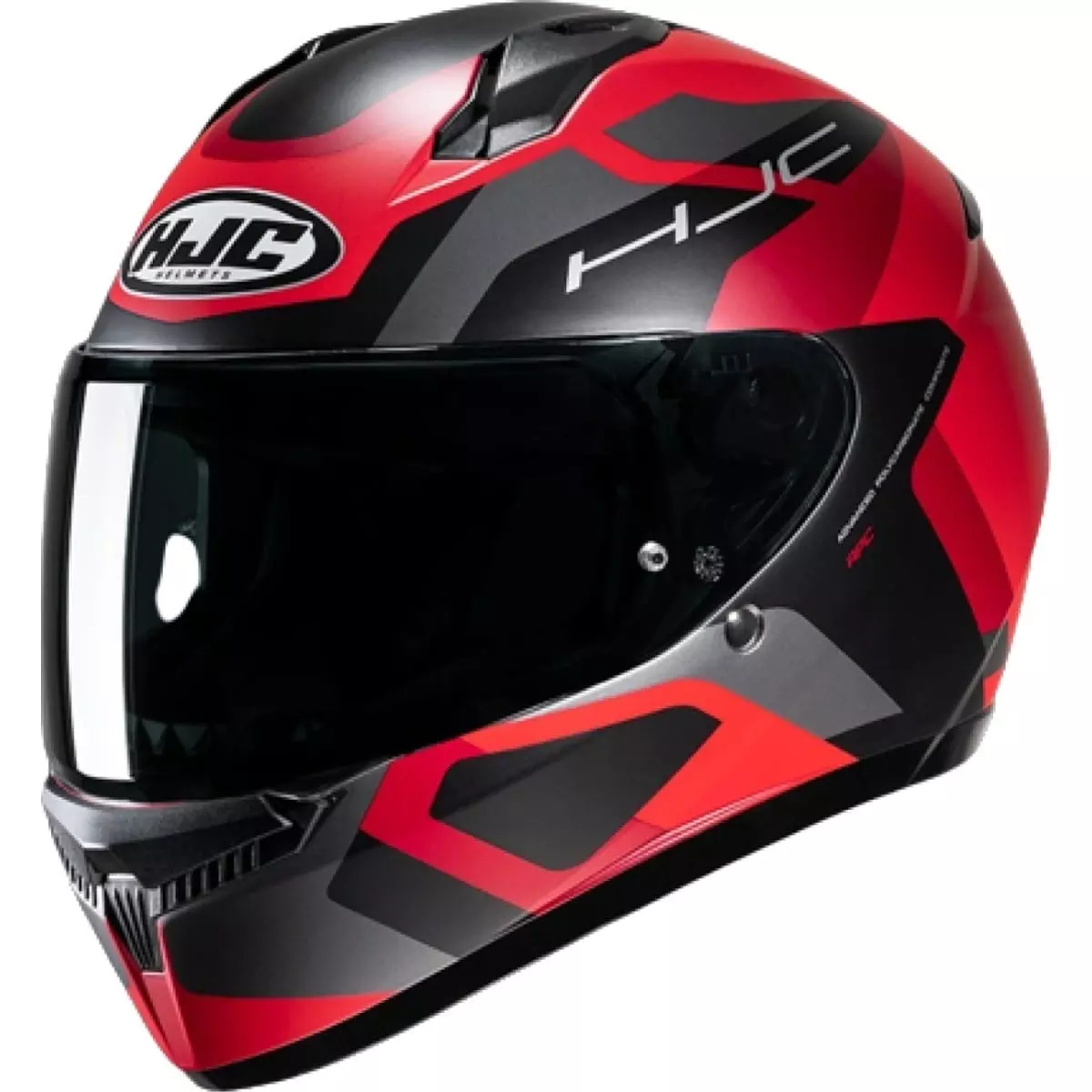 Casque HJC C10 TINS MC1SF Rouge Noir Mat